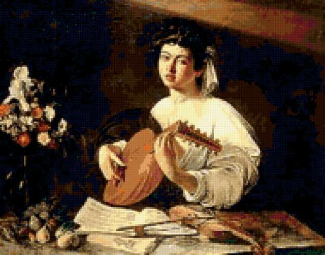 Юноша с лютней, юноша, парень, музыка