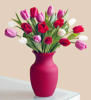 Схема вышивки «Тюльпаны в красной вазе»