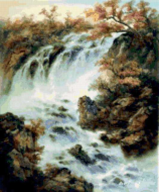 Vodopad, природа, пейзаж, водопад