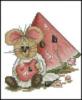 Схема вышивки «Мышка и арбуз»