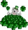 Схема вышивки «Мишка в зеленой любви»