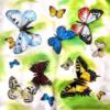 Схема вышивки «Подушка "Бабочки"»