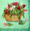 Схема вышивки «Корзина тюльпанов»