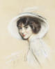 Схема вышивки «Портрет Аннеты в белой шляпе»
