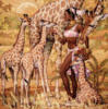 Схема вышивки «Красавица и жирафы»