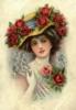 Дама в шляпе с розами: оригинал