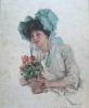 Схема вышивки «Дама с цветком»