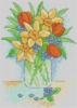 Схема вышивки «Нарциссы и тюльпаны»
