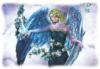Схема вышивки «Голубой ангел с цветами»