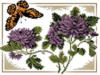 Схема вышивки «Бабочки над цветком»