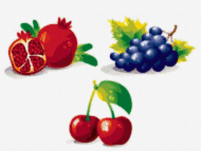 Вышивка крестом фрукты и овощи