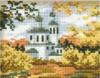 Схема вышивки «Осенний пейзаж с церковью»