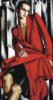 Схема вышивки «Дама в красном»