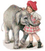 Девочка и слонёнок: оригинал