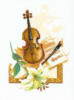 Схема вышивки «Скрипка и лилия»