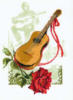 Схема вышивки «Гитара и роза»