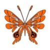 Схема вышивки «Оранжево-черная бабочка»