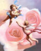 Схема вышивки «Ангелочки в розах»