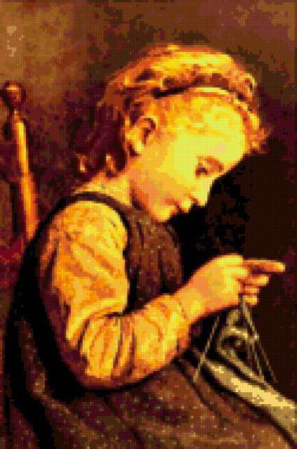 Портрет 27, портрет, картина, дева, девушка, живопись, исскуство, дети