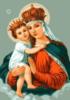 Схема вышивки «Пресвятая дева с младенцем»
