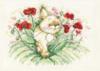 Схема вышивки «Котенок и цветы»
