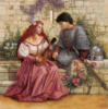 Схема вышивки «Рыцарь и дама»
