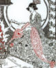 Схема вышивки «Девушка с красным зонтиком»