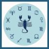 Схема вышивки «Часы зодиак-скорпион»