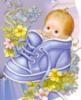Схема вышивки «Малыш в ботинке»