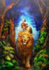 Схема вышивки «Лев и ребенок»