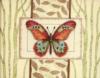 Схема вышивки «Бабочка на бежевом фоне»