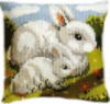 Схема вышивки «Кролики-подушка»