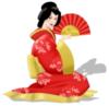 Схема вышивки «Geisha - подушка и картина»