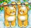 Схема вышивки «Два медведя »