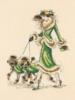 Схема вышивки «Дама с собачками в зеленом»