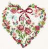 Схема вышивки «Сердце из цветов»