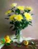 Схема вышивки «Желтые хризантемы »