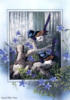 Схема вышивки «Синие птицы в лесу»