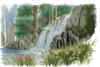 Схема вышивки «Красивый водопад»