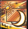 Схема вышивки «Подушка " солнце и луна"»