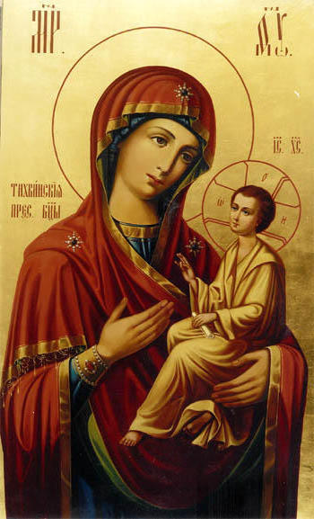 Тихвинская икона Божьей матери, икона