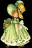 Схема вышивки «Куколка в зеленом платье»