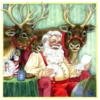 Схема вышивки «Санта читает письмо»