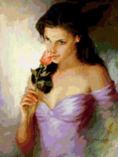 , она, девушка, нежность