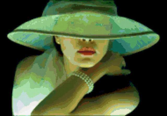 , шляпка, она, девушка