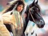 Индианка и конь: оригинал
