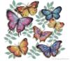 Схема вышивки «Подушка бабочки-красавицы»