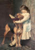 Схема вышивки «Девочка с  собакой»