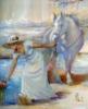 Схема вышивки «Дама с белой лошадью»
