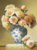 Схема вышивки «Чайные розы в вазе»